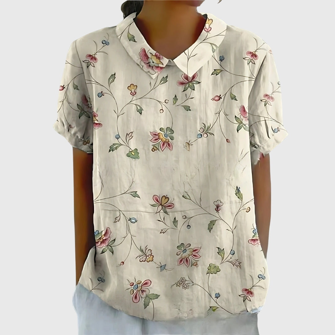 Meadowsong Floral V-Neck Blouse