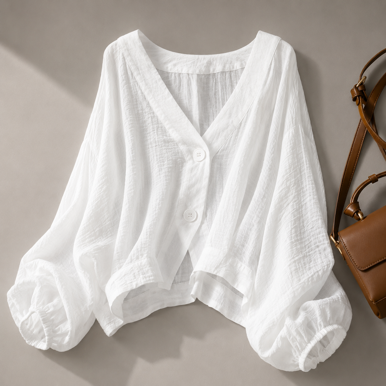 Ella Cotton-Linen Blouse