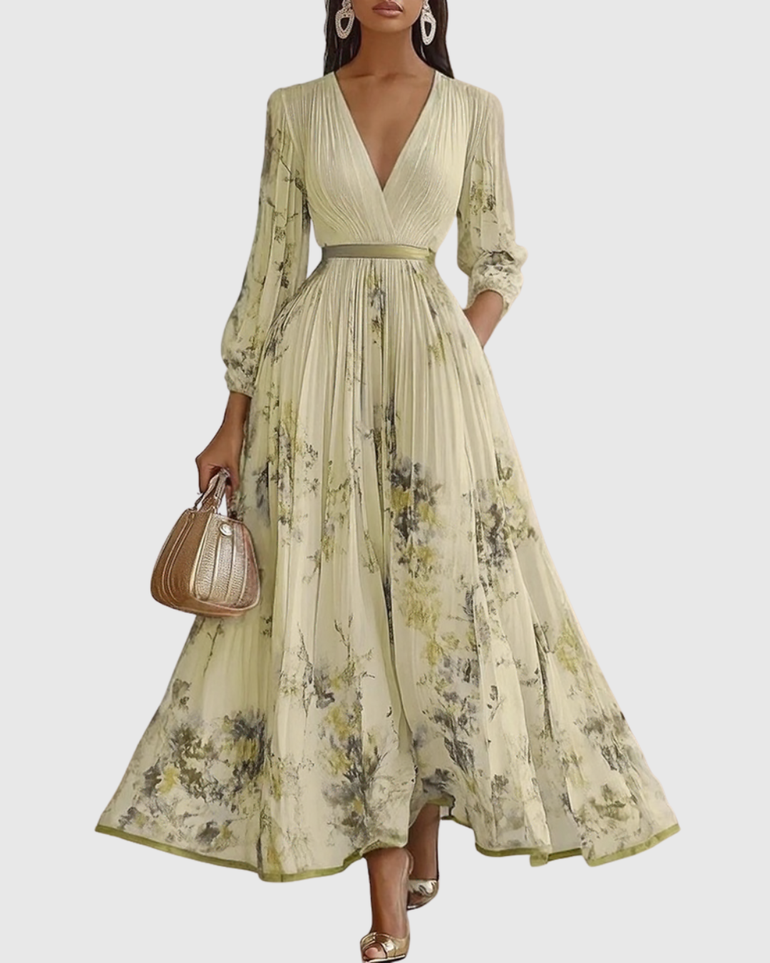 Isadora Pleated Gown