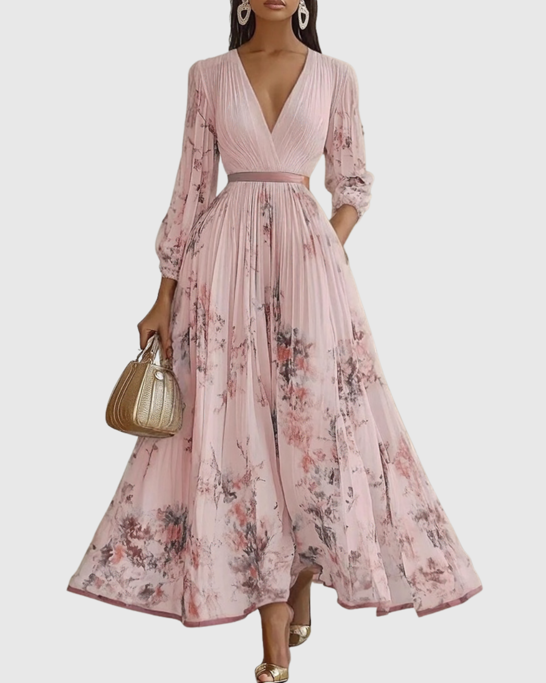 Vivienne Pleated Maxi Dress