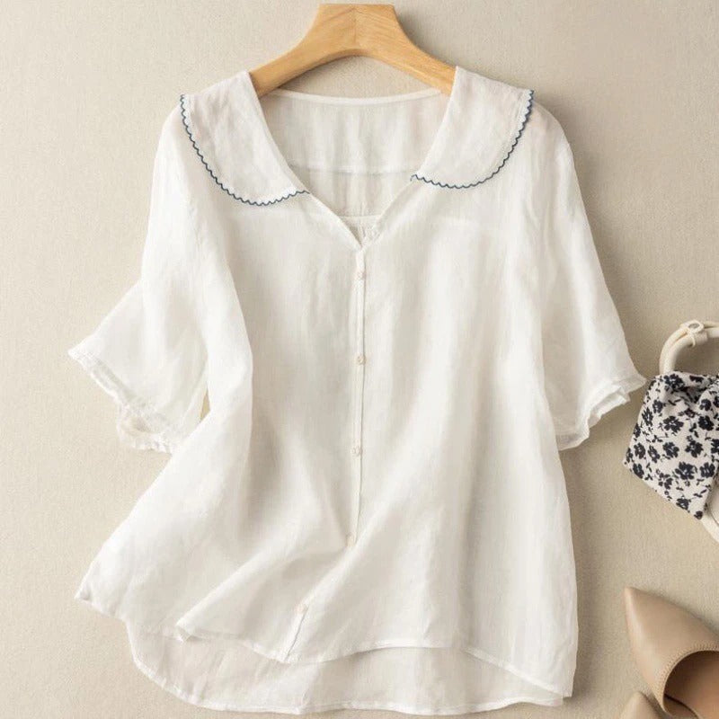 Odette Vintage Collar Blouse