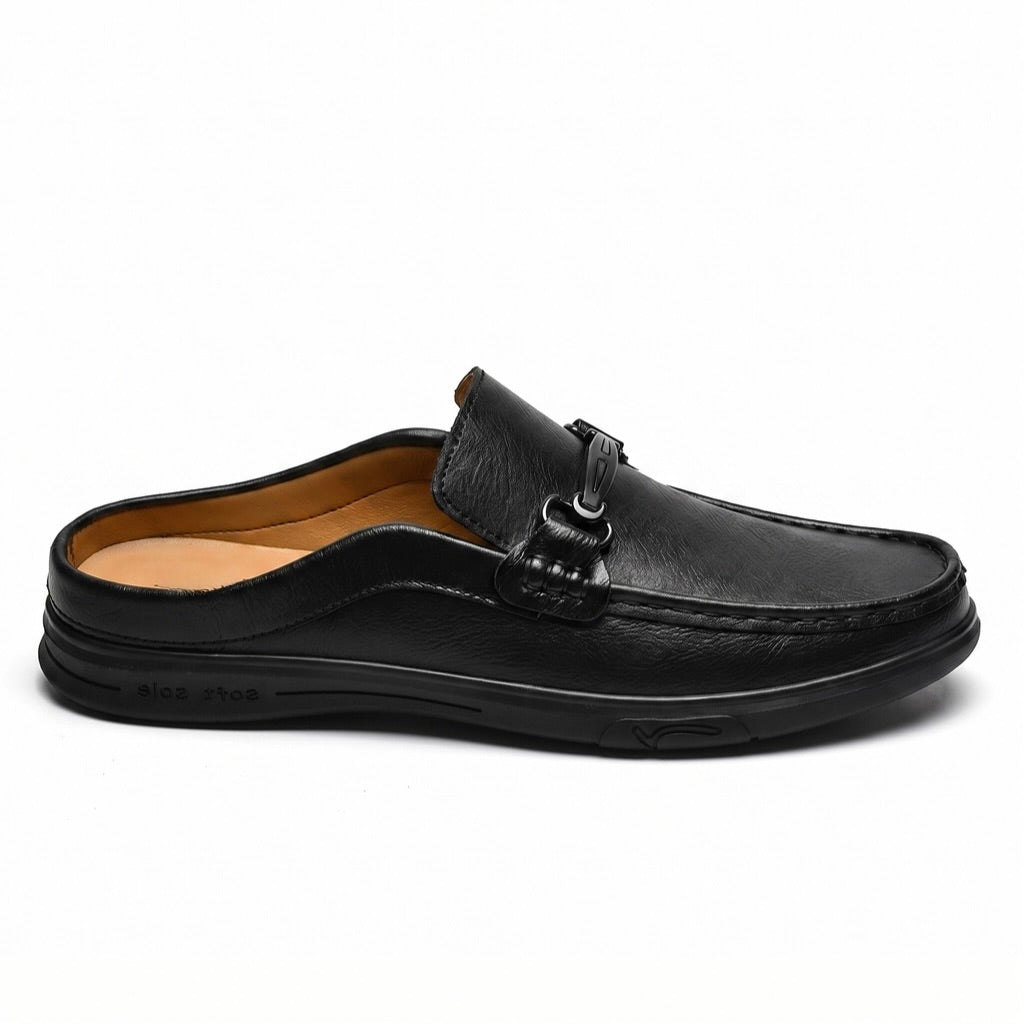 Elio Grained-Leather Loafers