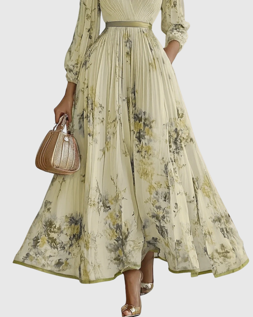 Isadora Pleated Gown