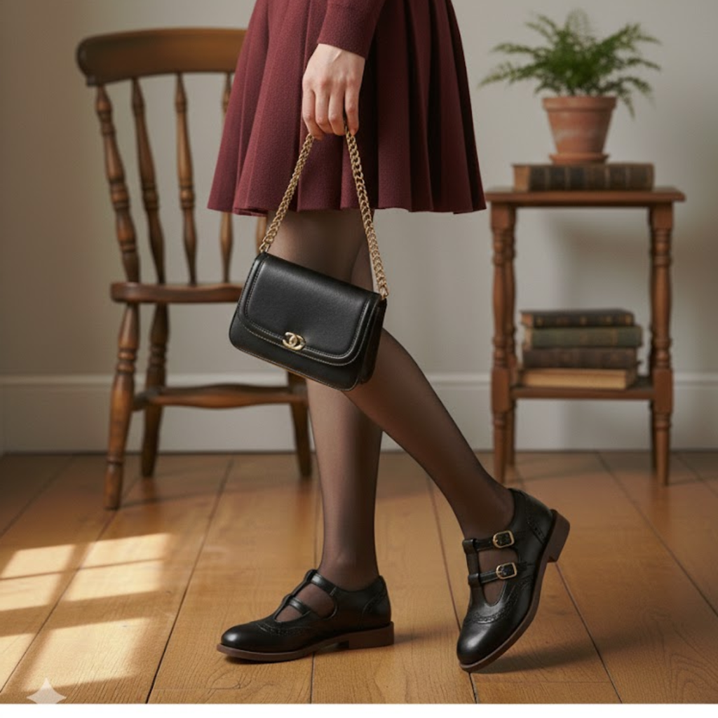 Linda Leather Mary Jane Flats