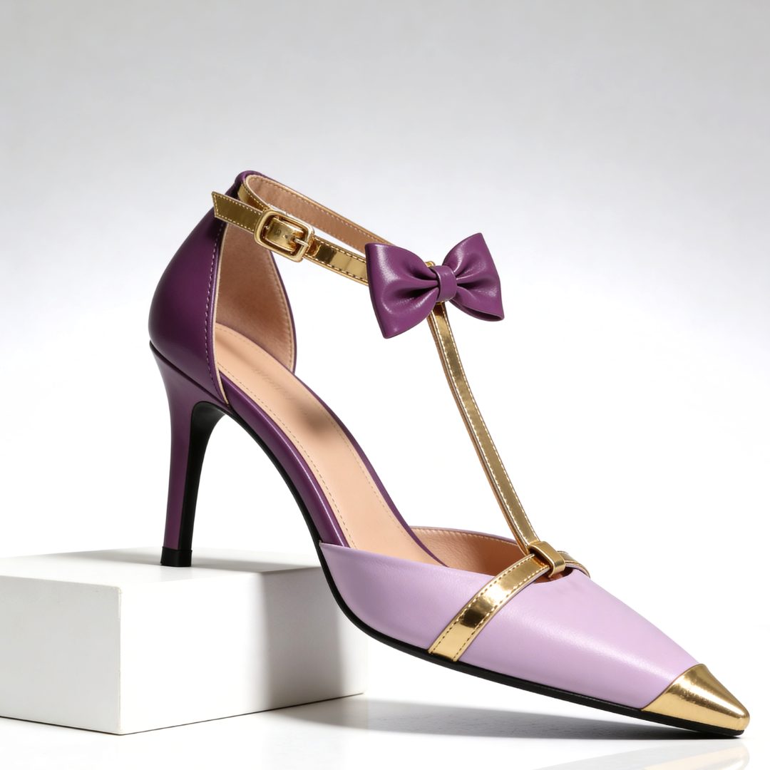 Charlie Satin Bow Heel