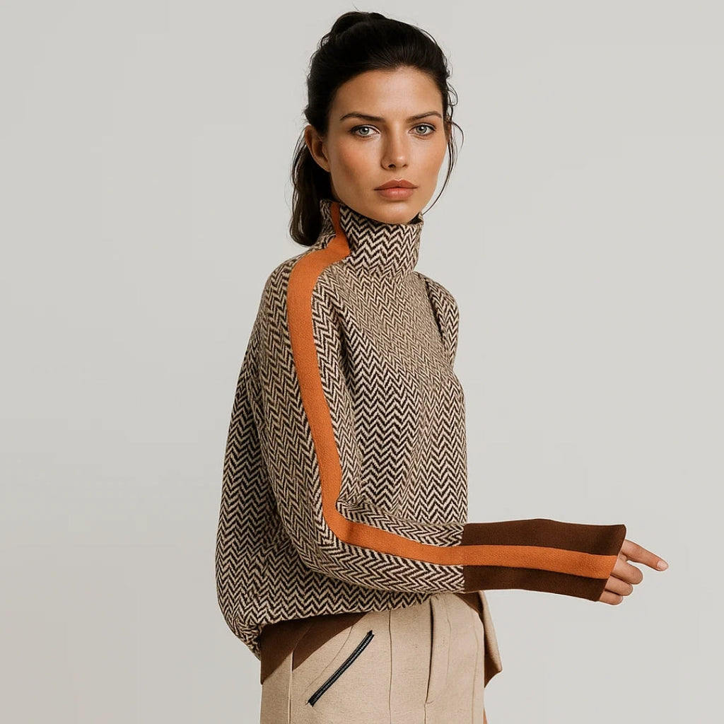 Orinthia High-Collar Pullover