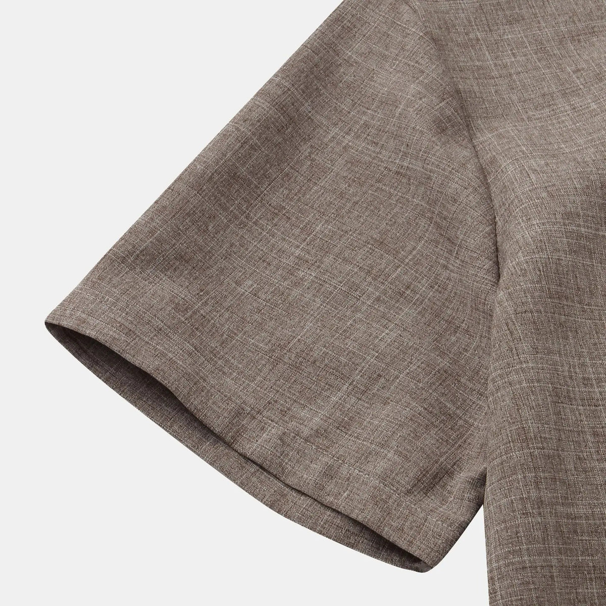 Sorrel Mandarin Cotton-Linen Shirt