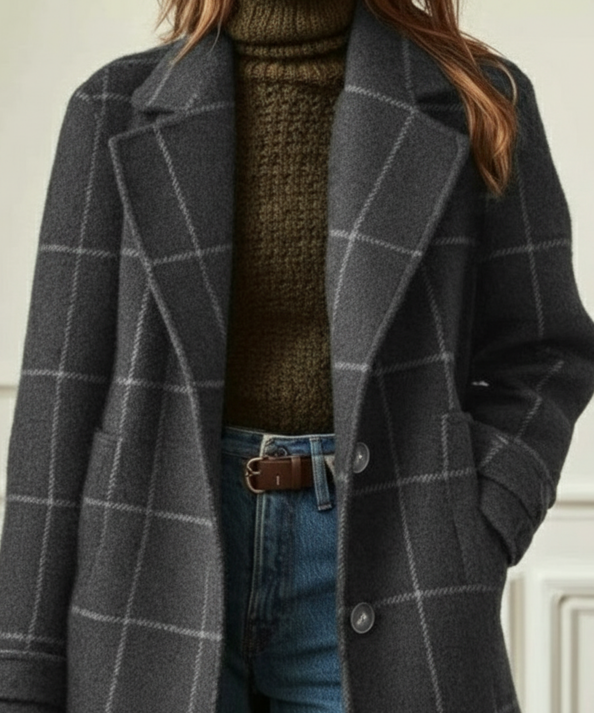 Flam Tweed Check Coat