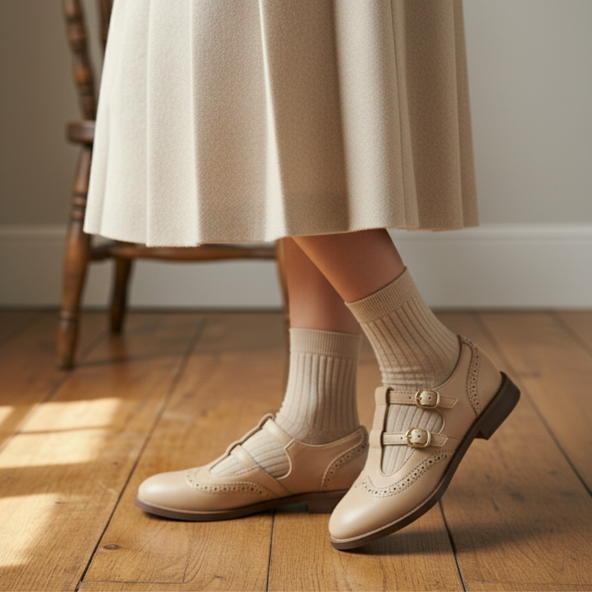 Linda Leather Mary Jane Flats
