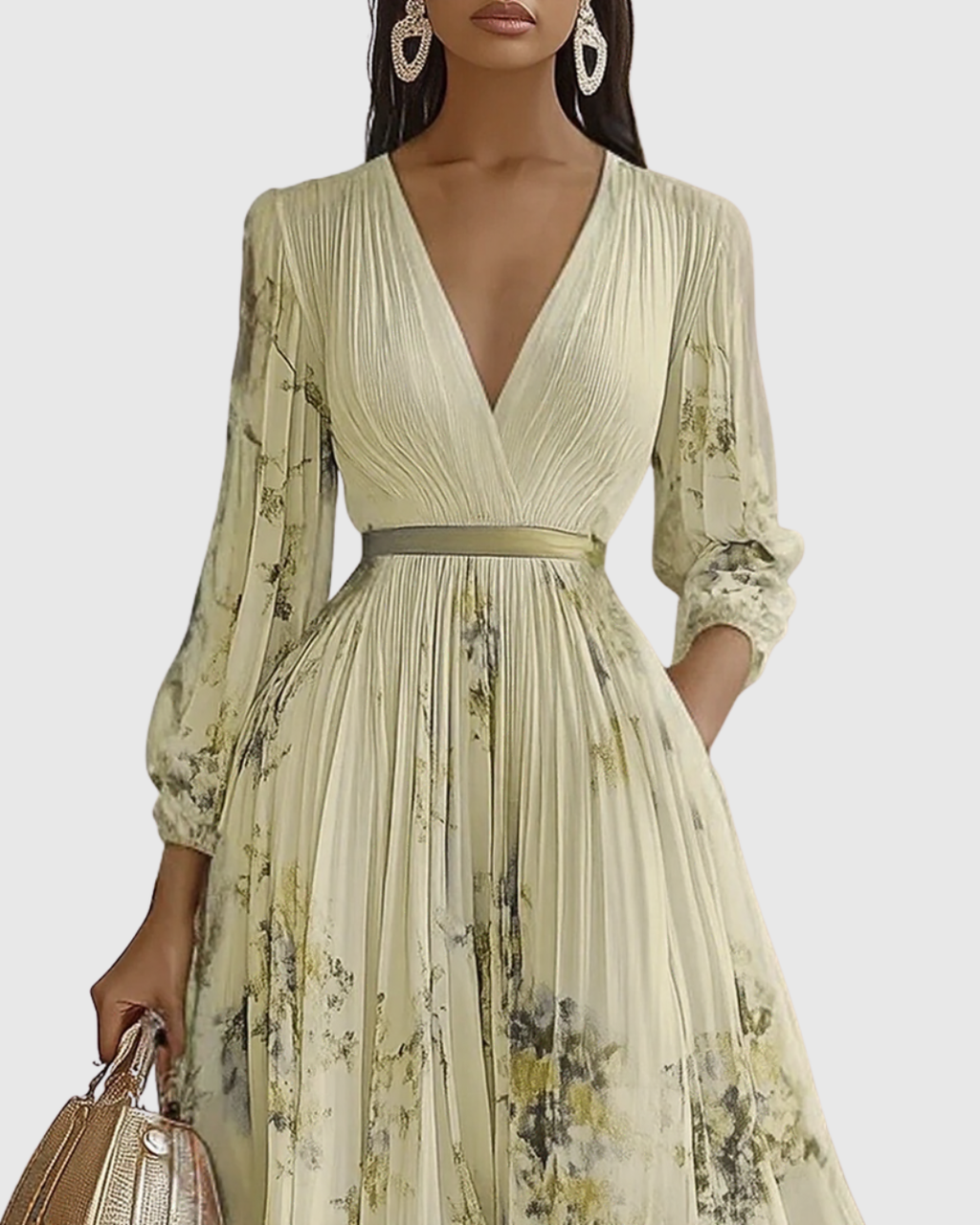 Isadora Pleated Gown