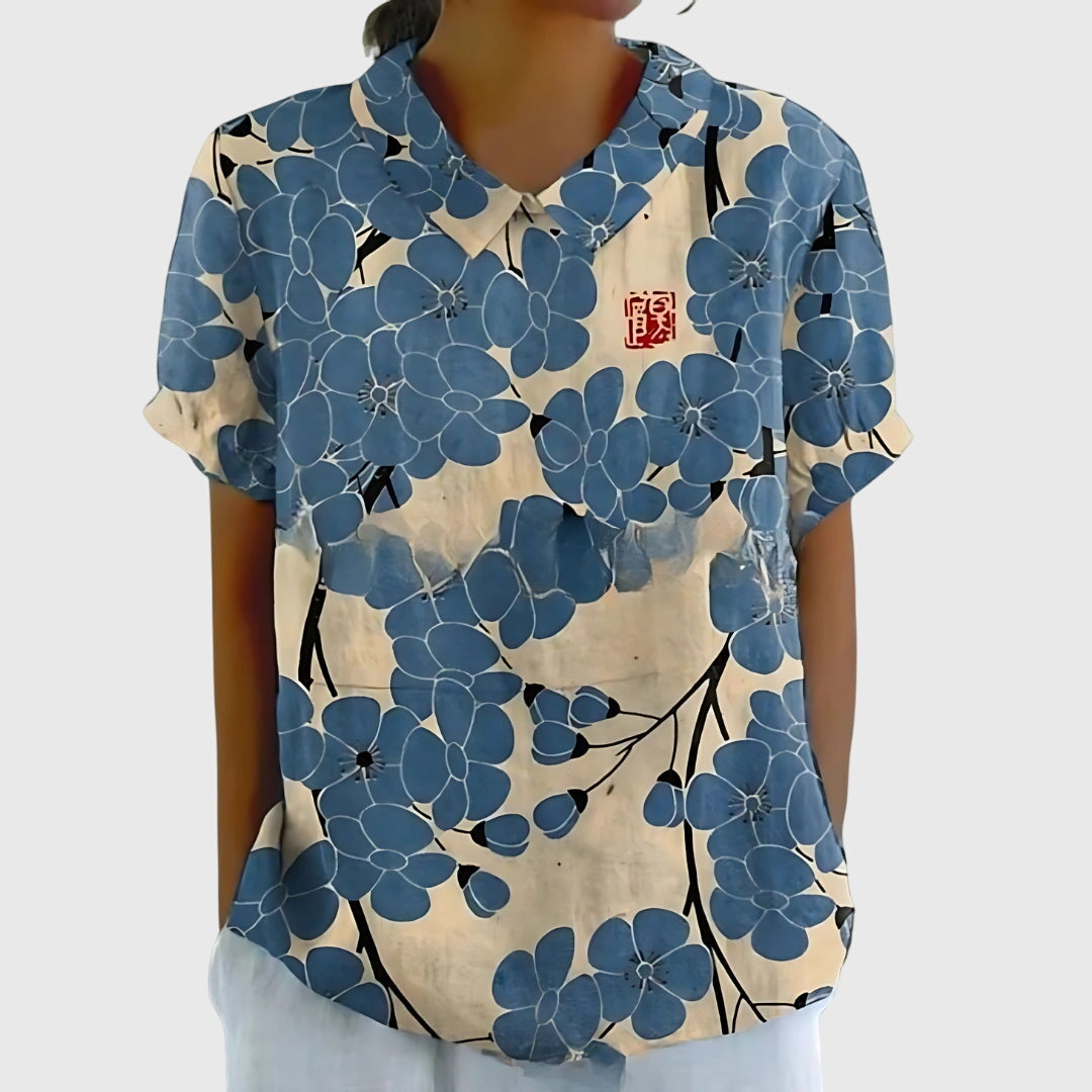 Meadowsong Floral V-Neck Blouse