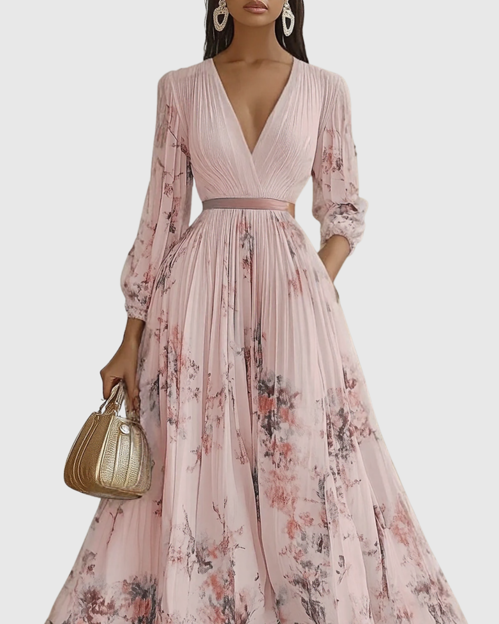 Isadora Pleated Gown