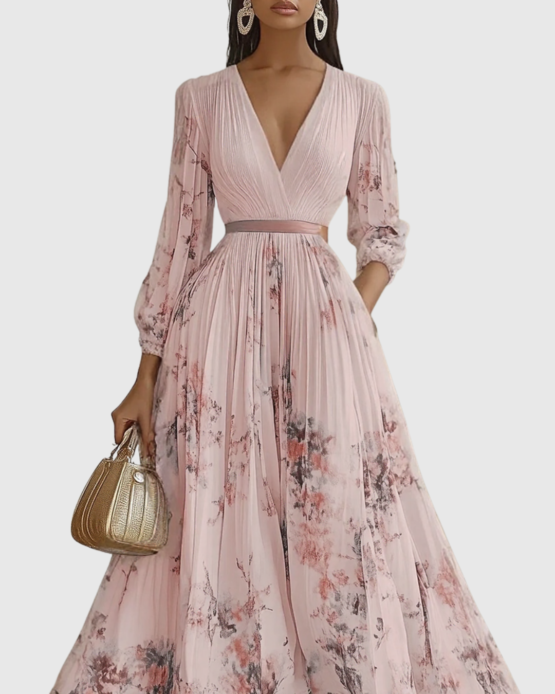 Isadora Pleated Gown
