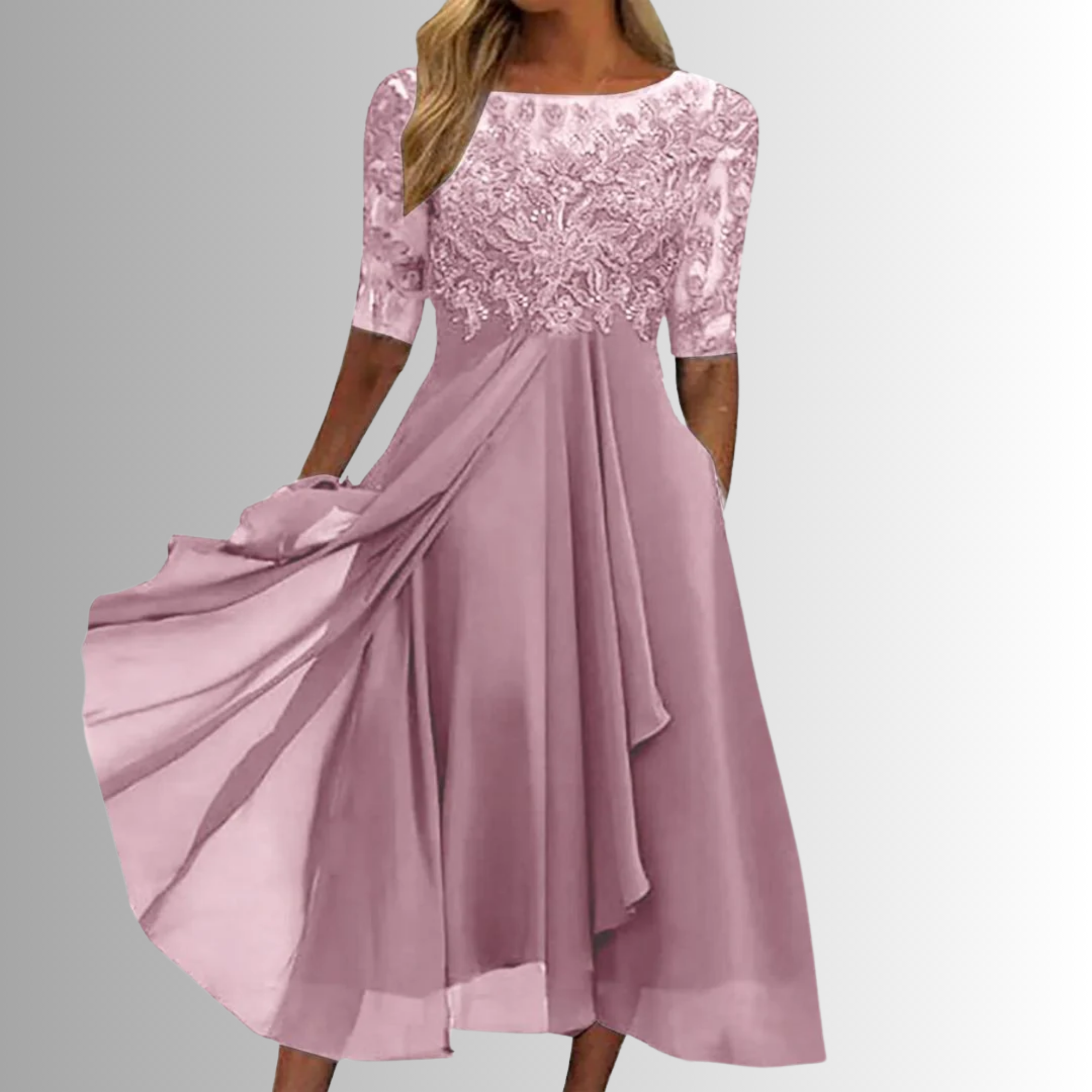 Vesper Lace Chiffon Dress