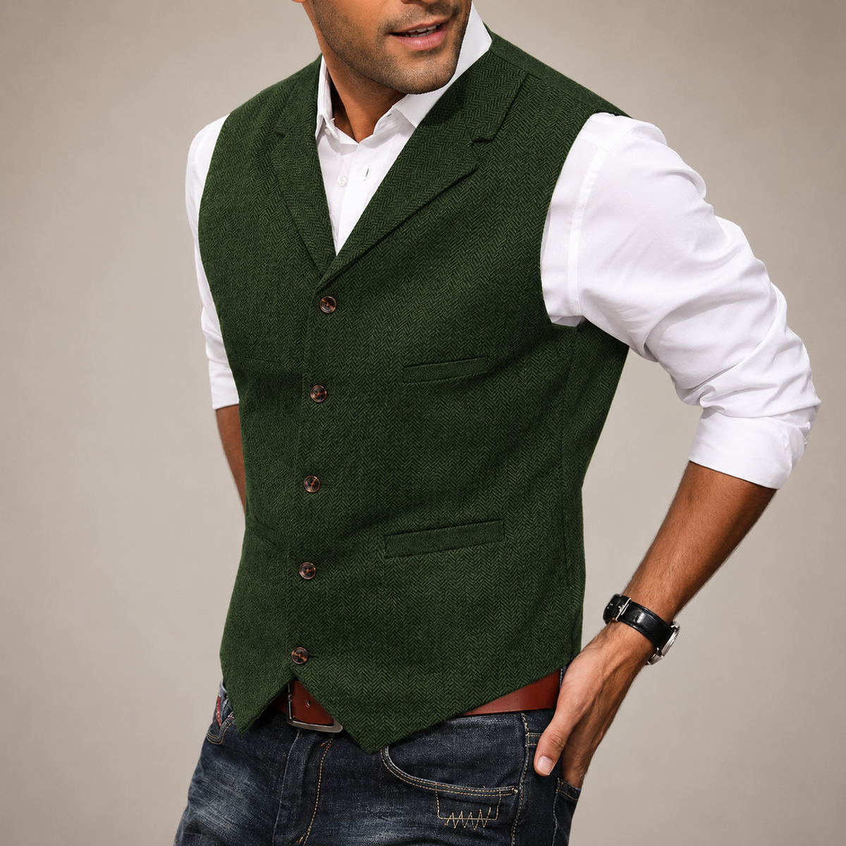 Windsor Herringbone Tweed Vest – Mitchell Barocio