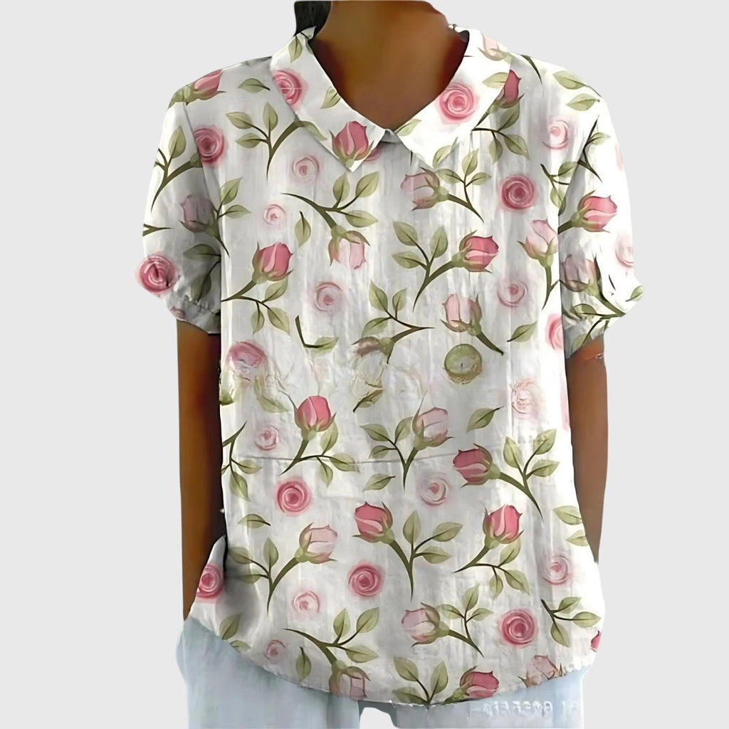 Meadowsong Floral V-Neck Blouse