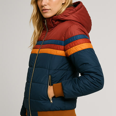 Horizon Stripe Puffer Jacket