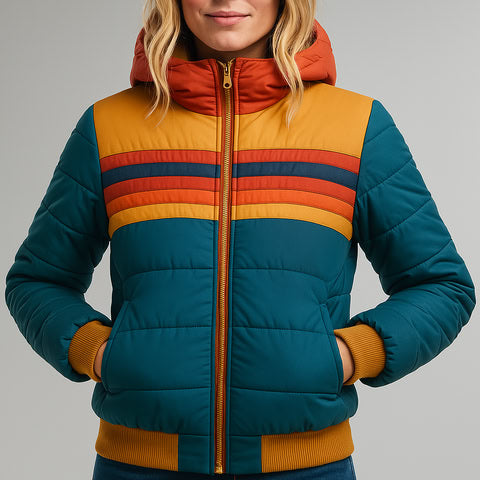 Horizon Stripe Puffer Jacket