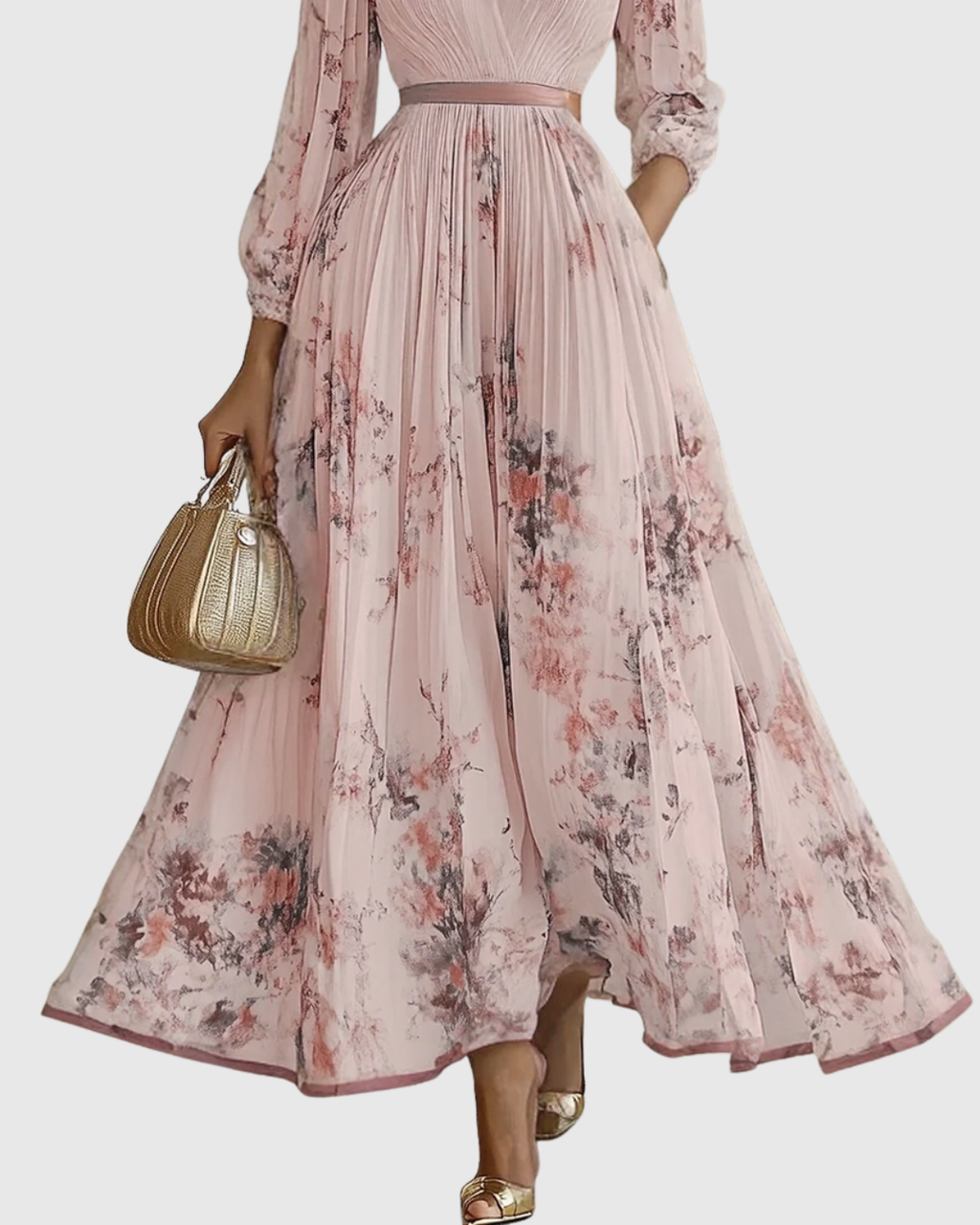 Vivienne Pleated Maxi Dress