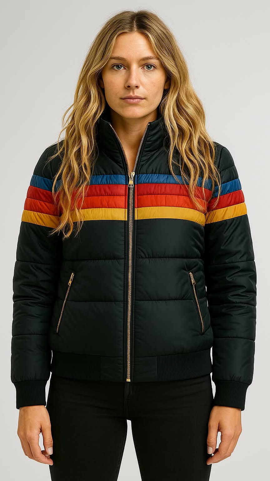 Horizon Stripe Puffer Jacket
