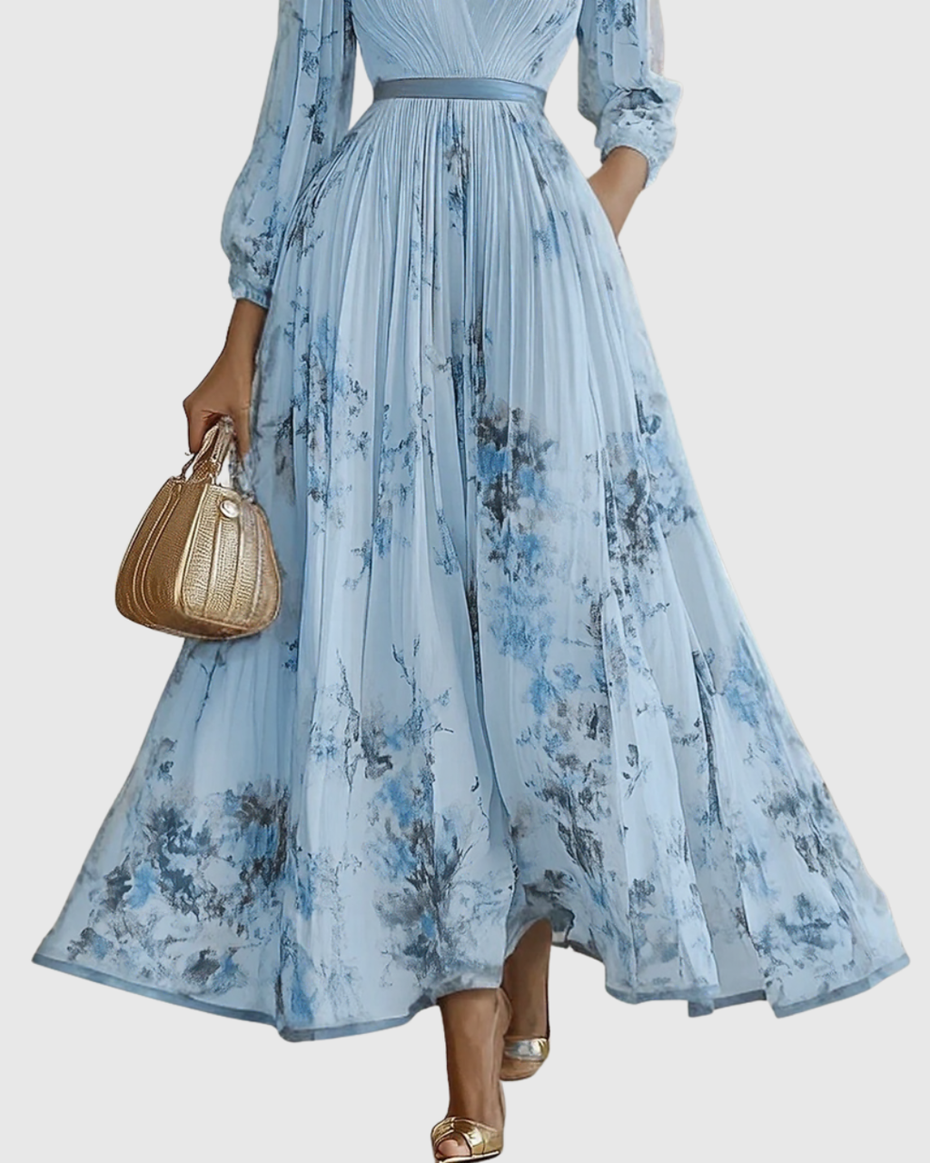 Isadora Pleated Gown