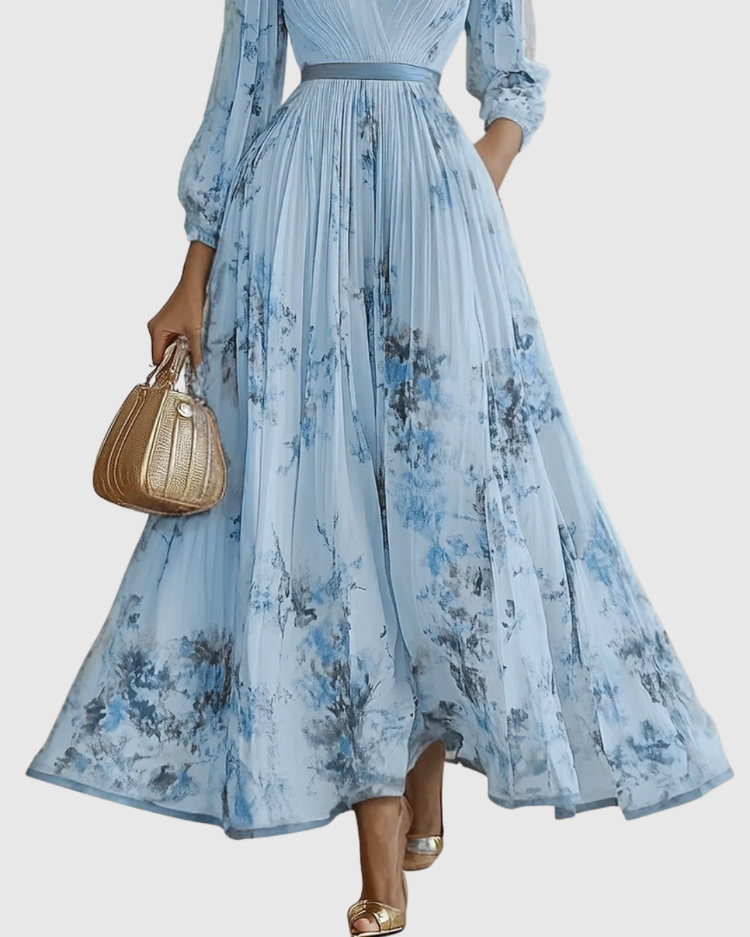 Isadora Pleated Gown