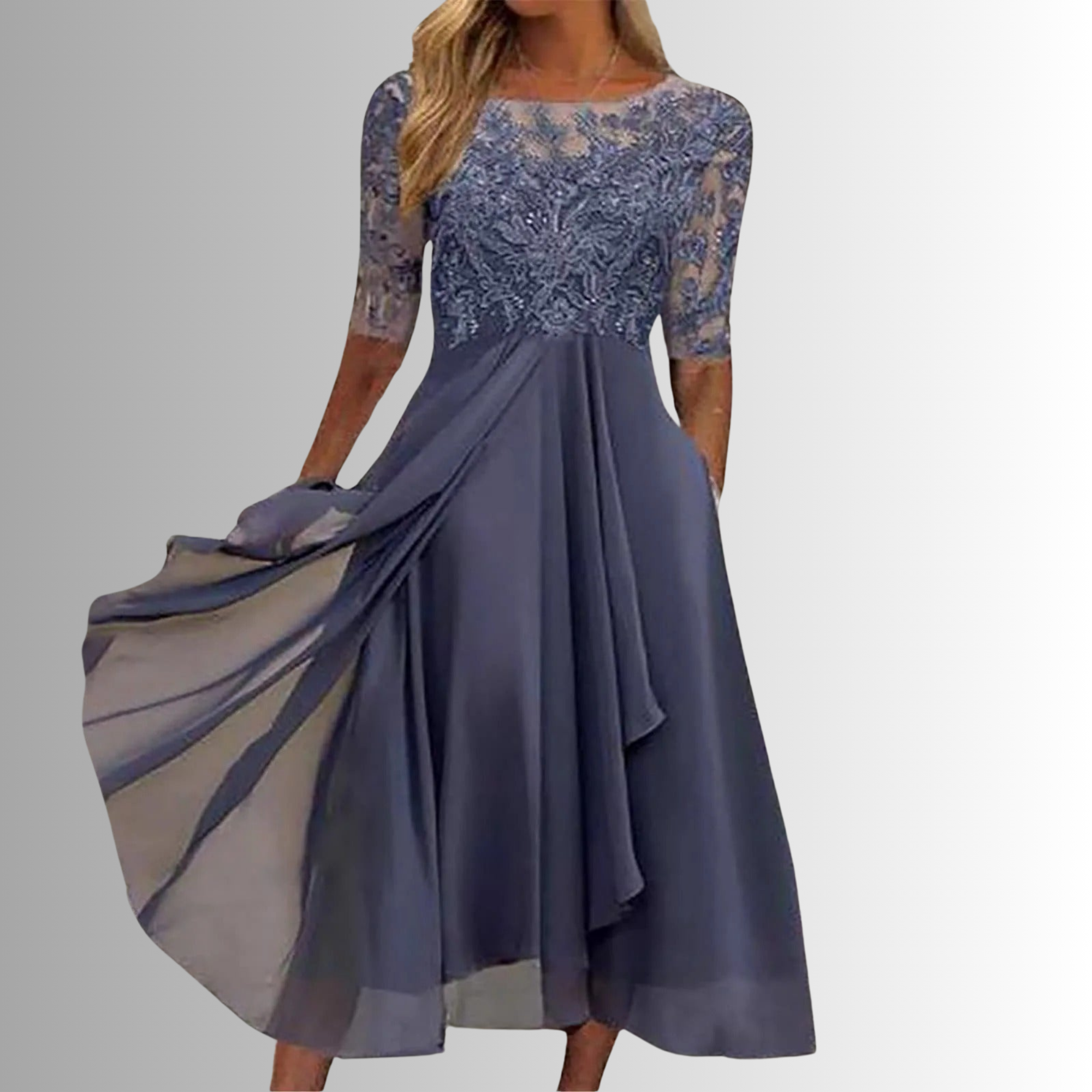 Vesper Lace Chiffon Dress