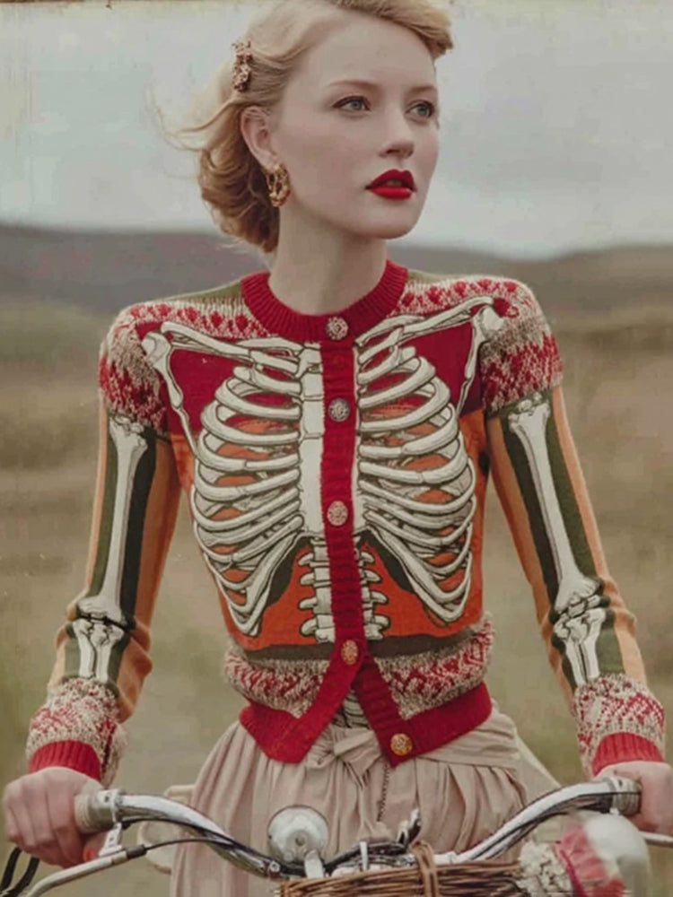 Belladonna Skeleton Anatomy Cardigan