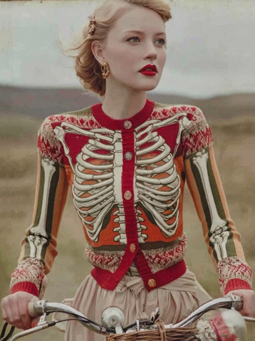 Belladonna Skeleton Anatomy Cardigan
