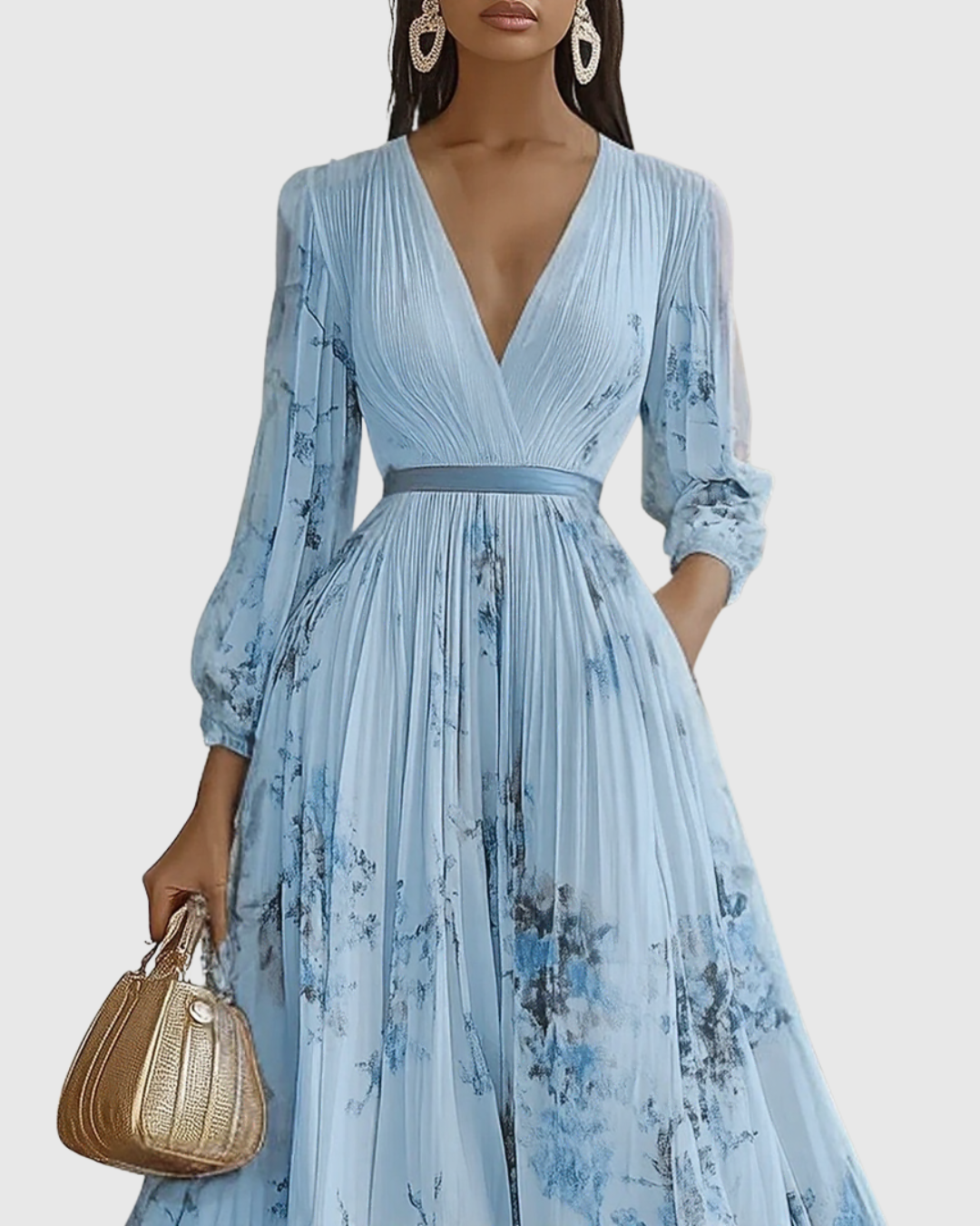 Vivienne Pleated Maxi Dress