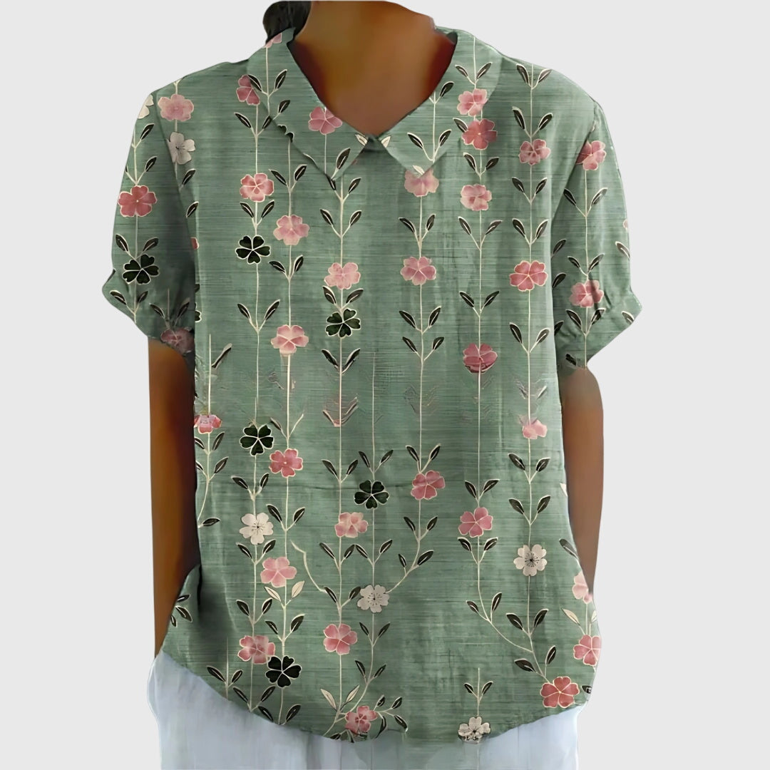 Meadowsong Floral V-Neck Blouse