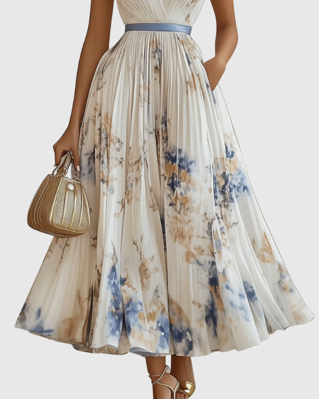 Isadora Pleated Gown