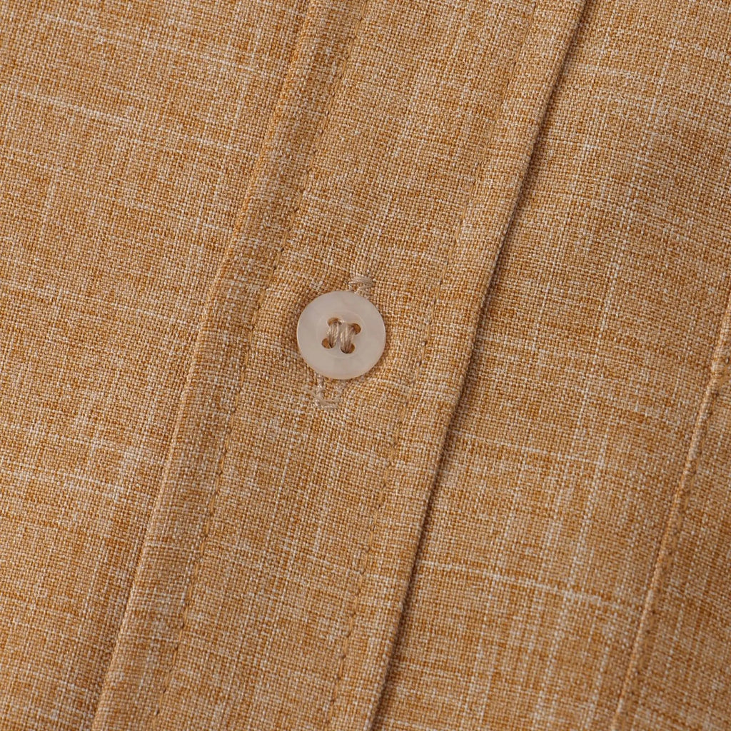 Sorrel Mandarin Cotton-Linen Shirt