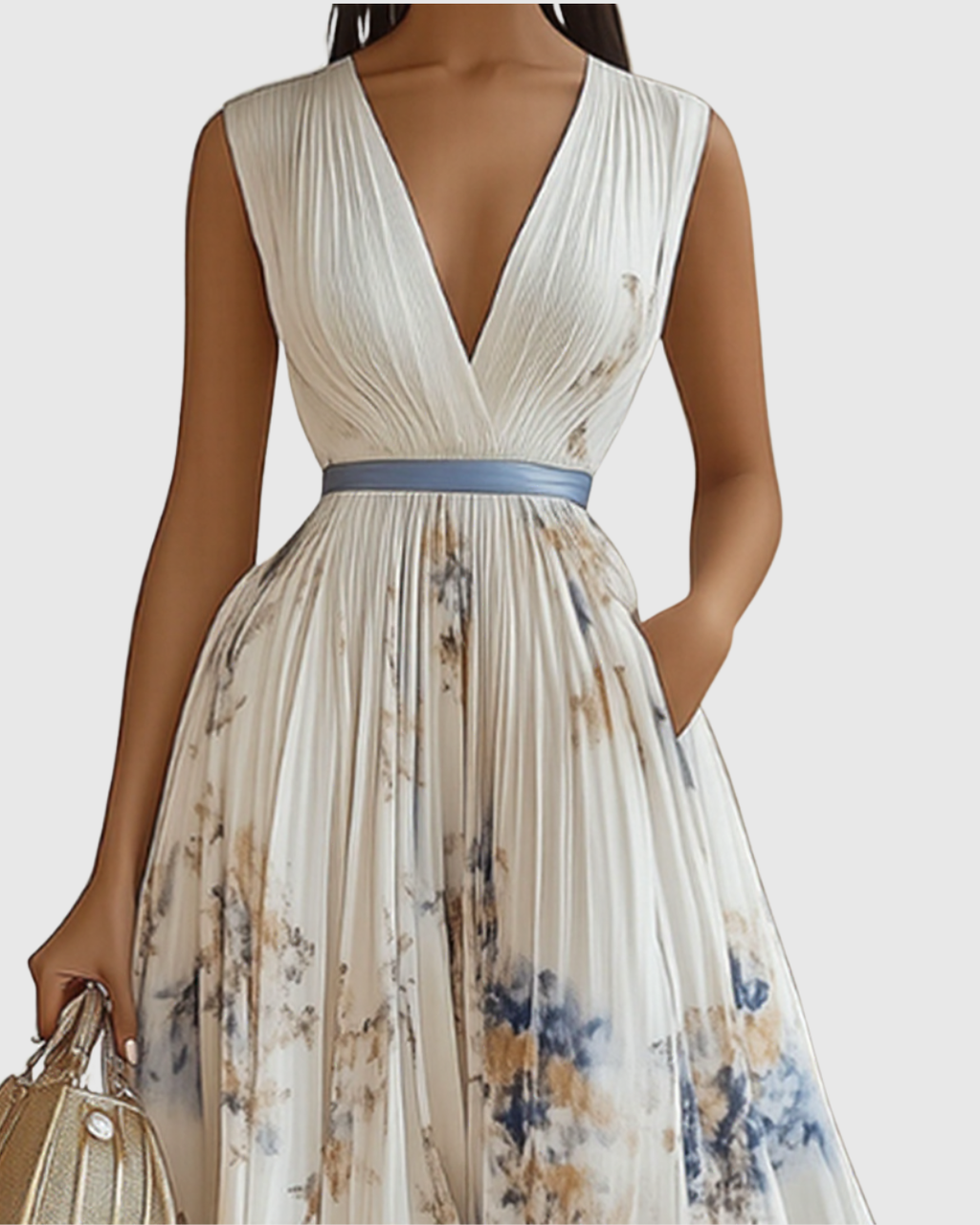Isadora Pleated Gown