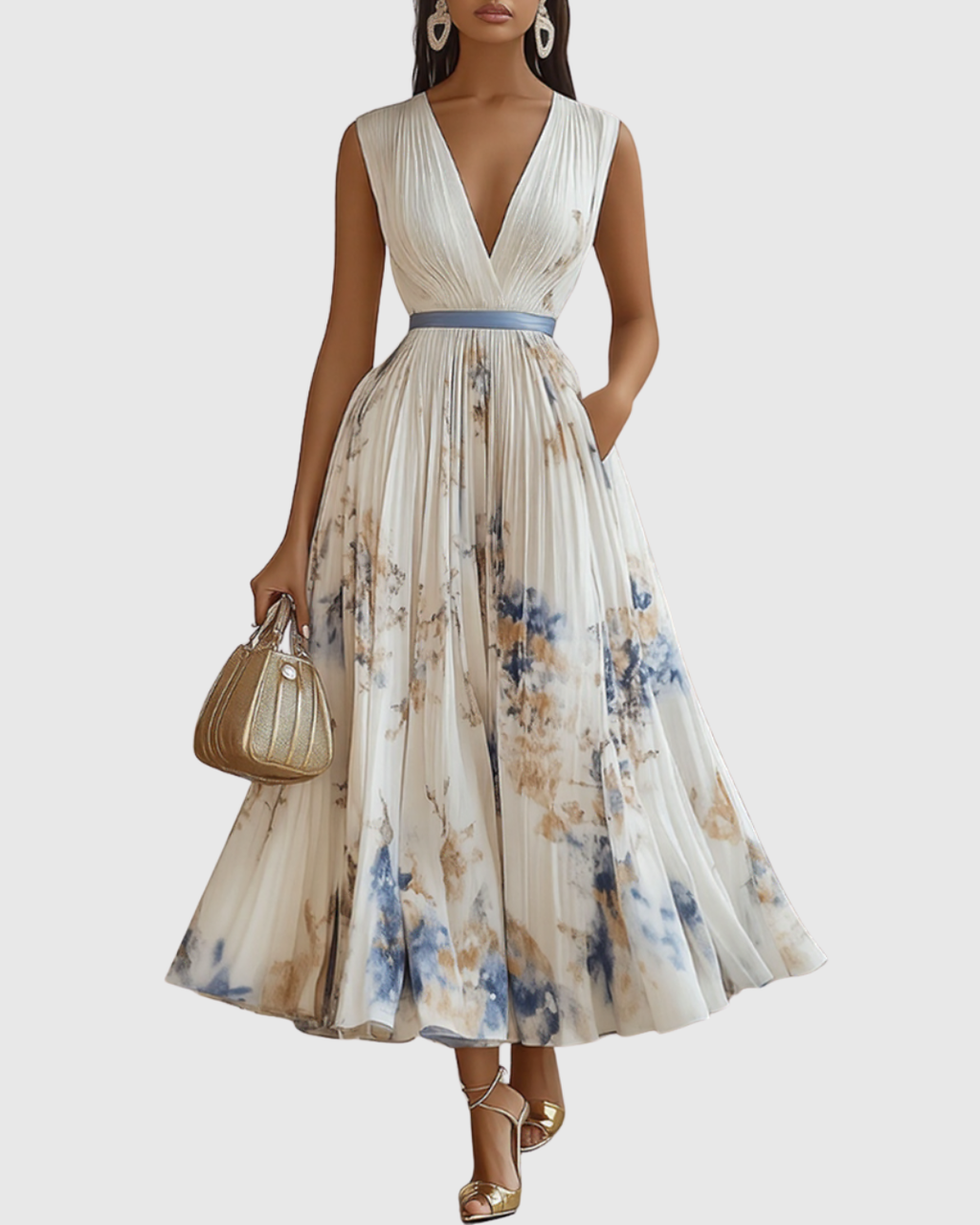 Isadora Pleated Gown