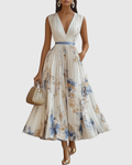 Vivienne Pleated Maxi Dress