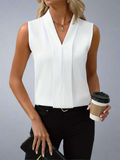 Astraea Pleated V-Neck Blouse