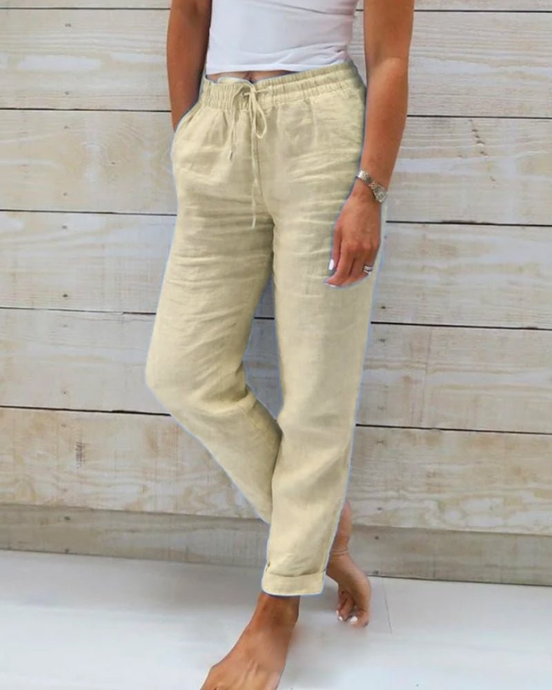 Volterra Linen Drawstring Trousers