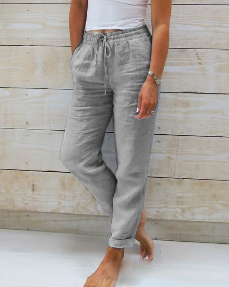 Volterra Linen Drawstring Trousers