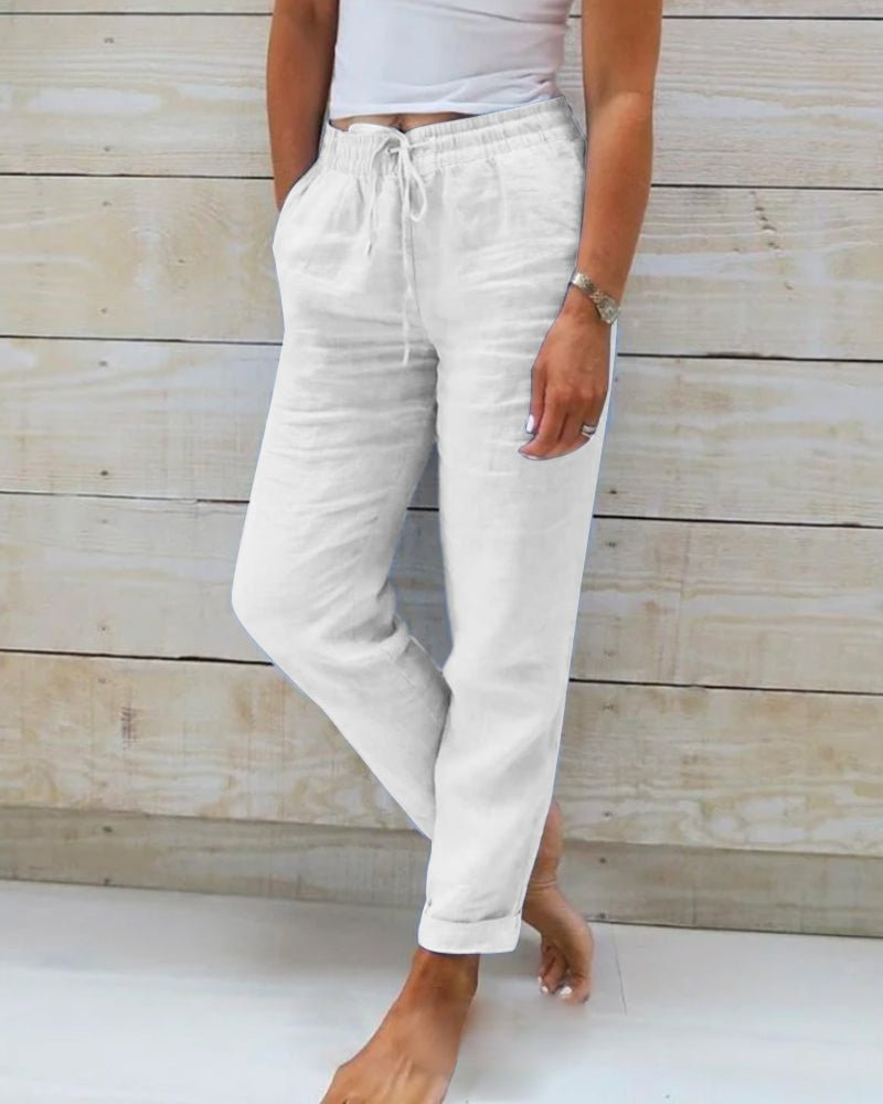 Volterra Linen Drawstring Trousers