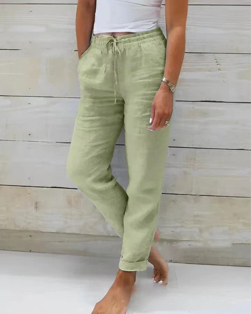Volterra Linen Drawstring Trousers