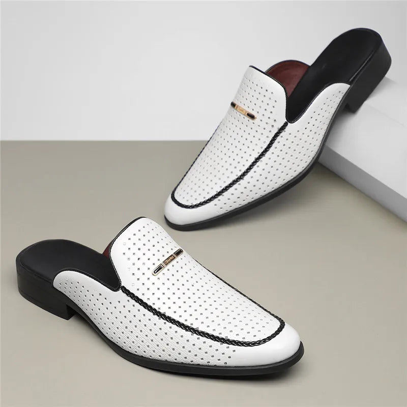 Tyler Perforated Leather Mule
