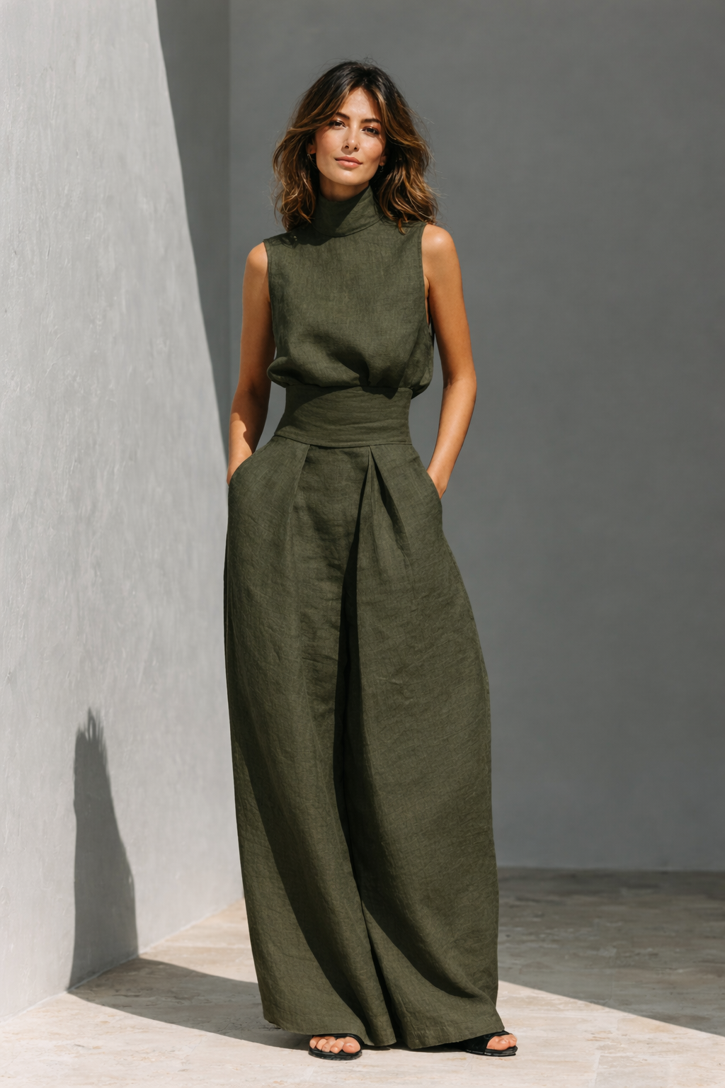 Glade Linen Tank & Trousers Set