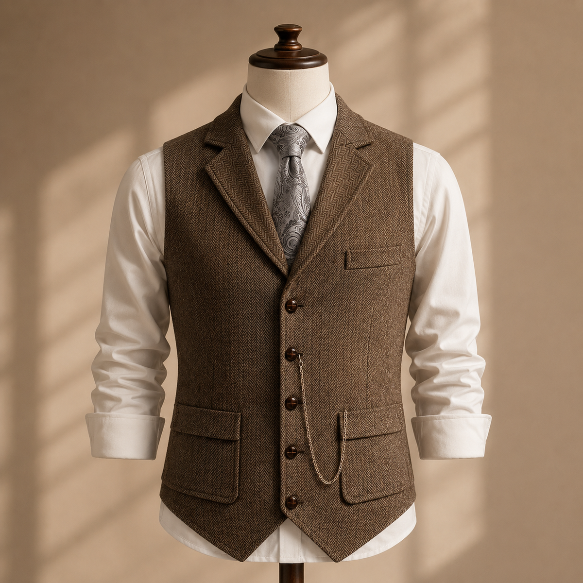 Windsor Herringbone Tweed Vest – Mitchell Barocio