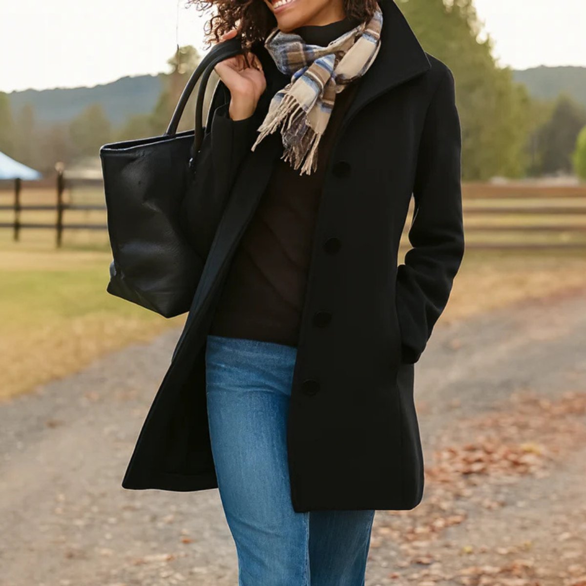 Elena Mid-Length Overcoat