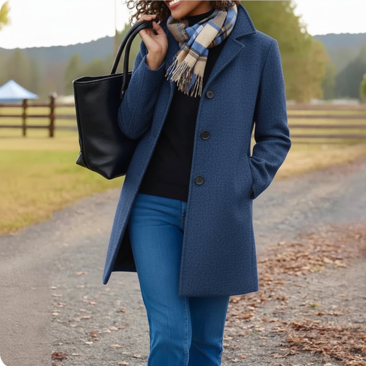 Elena Mid-Length Overcoat