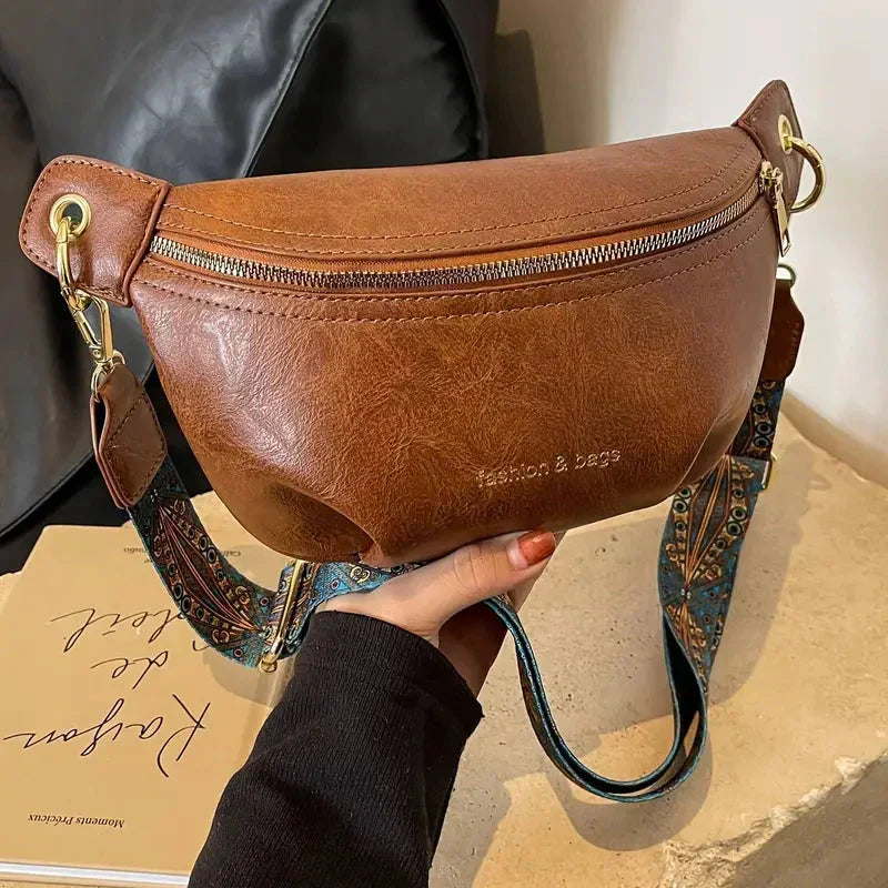 Wallace Curved Leather Belt Bag