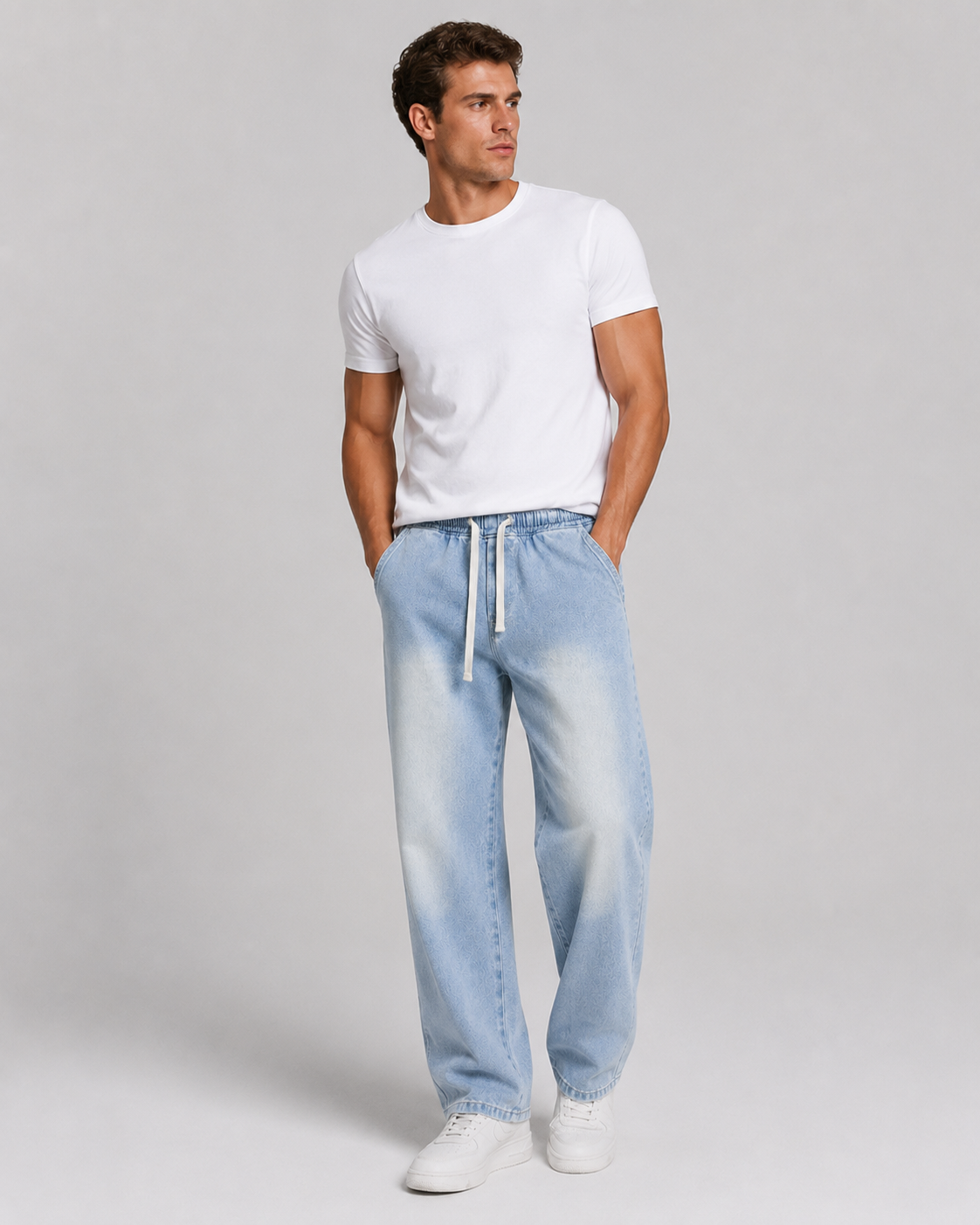 Portree Straight Leg Denim Pants