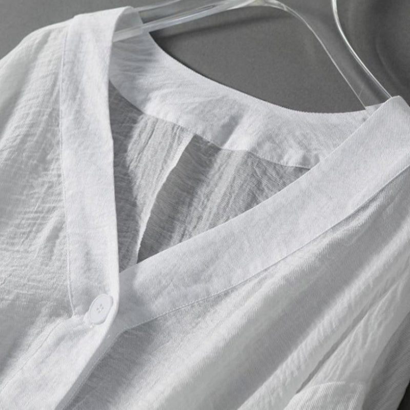 Ella Cotton-Linen Blouse