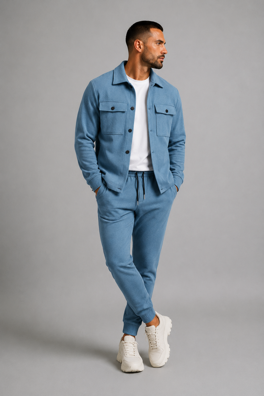 Volante Button-Down Tracksuit Set